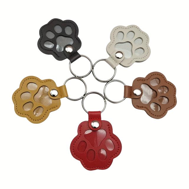 TEMU 2/3/5pcs, Pet Hair Storage Bag Portable Paw Print Keychain Pendant, Pet Hair Souvenir Keychain For Lovers, Commemorative Gift For Pet Owner