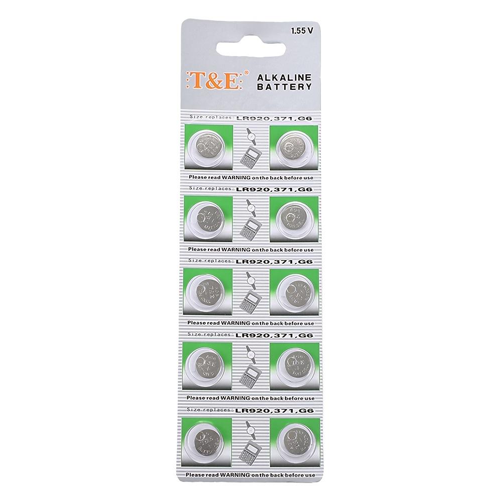 TEMU 10 Stück AG0 AG1 AG2 AG3 AG4 AG5 AG6 AG7 AG8 AG9 AG10 AG11 AG12 AG13 LR44 LR41 LR1130 Alkaline-Batterien, 1,5V 1,55V Runde Münzbatterien mit hoher Kapazität für Uhrenbatterien