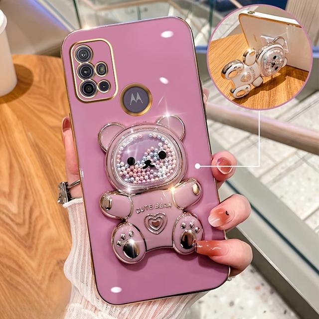 TEMU Fundas Suaves para Teléfono con Soporte de Oso Lindo Y2K, para Moto G22/Moto G30/G20/G10/G10 Power/Moto G31/Moto G32/XT2231-1/XT2129-2/XT2128-2/XT2127-2