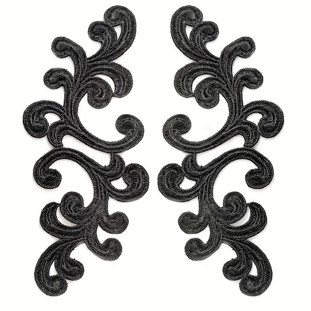 TEMU A Pair Of Water Soluble Embroidery 3 Dimensional Hollowed Out Lace Diy Accessory Pieces In Matching Patterns