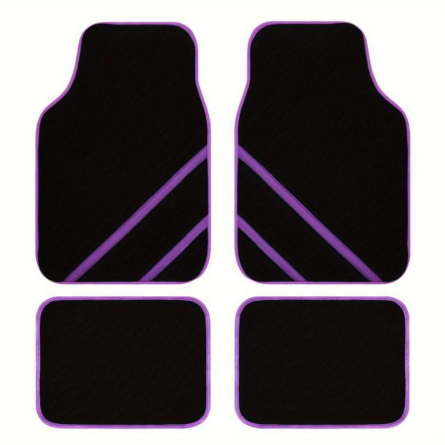 TEMU 4-teiliges, rutschfestes Universal-Fußmatten-Set für Autos, strapazierfähige Fußmatten für - und Rücksitze, Ganzjahres-Fahrzeuginnenausstattung, passend für die meisten Autos