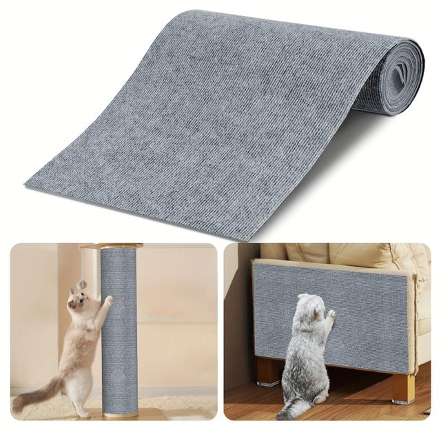 TEMU Polyester Cat Scratching Board - Wall Mounted, Furniture Protector, 11.81x39.37 Inches, Beige & Options, Couch, Door, Or Bed Scratch Protection, Cat Scratch Furniture Protector
