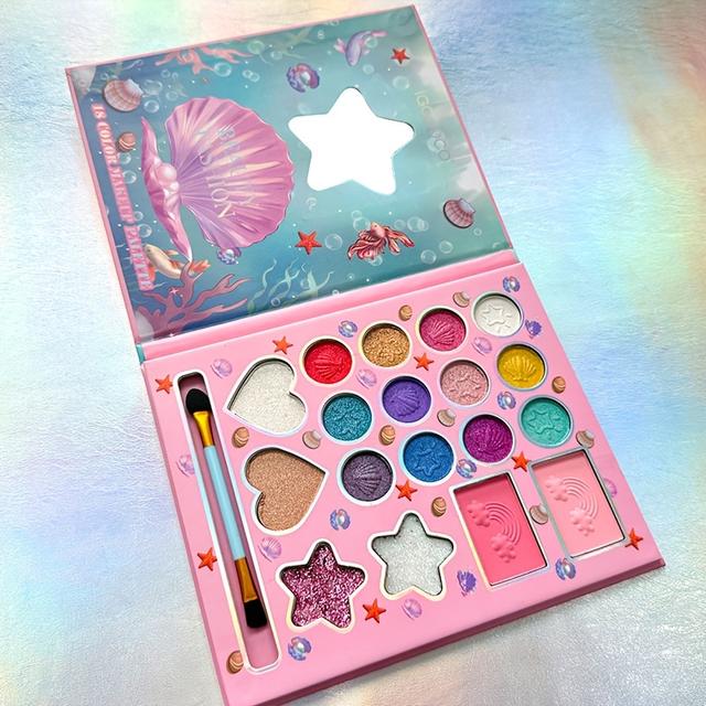 TEMU Paleta de Fluorescentes Rosa y con 18 Colores - Acabado Mate , Vibrantes para un Maquillaje , Palletas Fashion