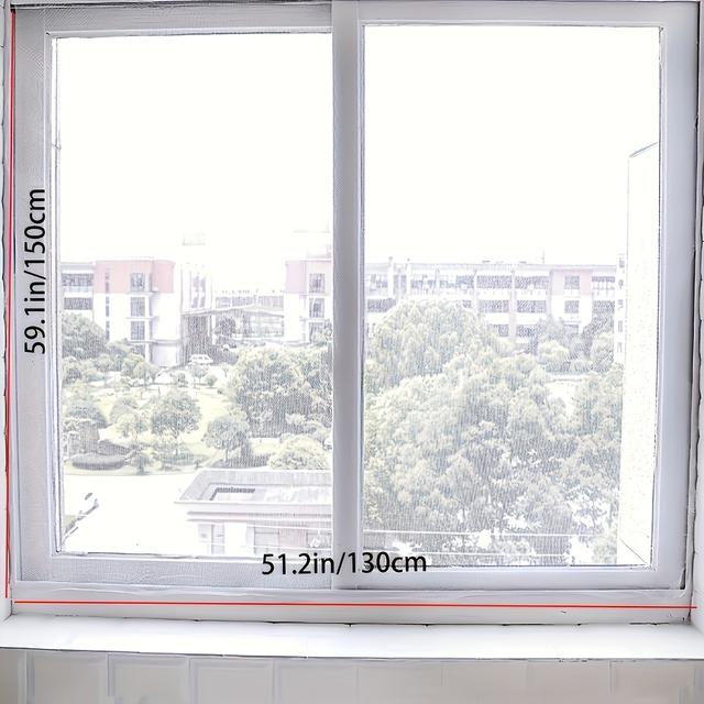 TEMU Москітна сітка на вікно, що кріпиться самотужно, з сітчастим візерунком, не потребує свердління, це невидима сітка для проєктів, доступна в одній штуці