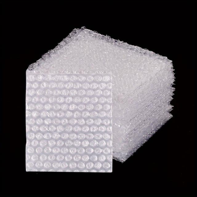 TEMU 100pcs 10x8cm Clear Plastic Bags, Cushion Wrap Pouches For Mailing And Packaging Useful Practical Convenient Small Business Supplies -jewelry Making Display & Packaging Supplies