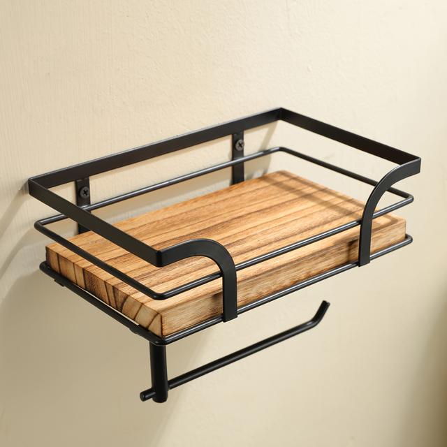 TEMU 1 ks nástěnný držák na toaletní papír, držák na toaletní role do koupelny s úložným prostorem na náhradní roli, vhodný do koupelny a toalety, organizér na toaletní papíry