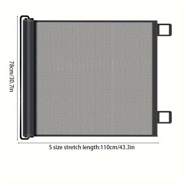 TEMU pour Animaux Perçage Facile à Installer - Clôture de Sécurité Rétractable pour Escaliers Intérieurs, Barrière pour Chiens & Enclos pour Animaux