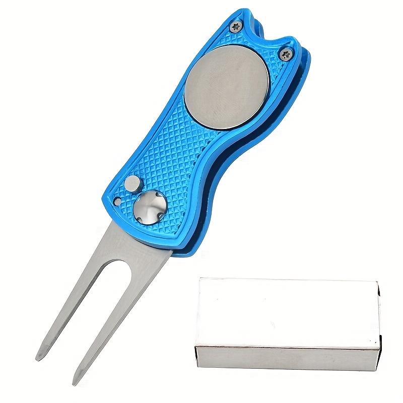 TEMU Golf Repair Tool - Adjustable Folding Design Repair, Heat-resistant & Non-slip Handle, Lightweight Portable Tool For Golfers Of All Skill Levels, Blue, Durable Construction