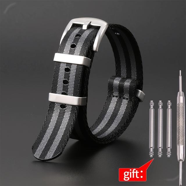 TEMU Premium Nylonarmbänder in den Größen 18//24, ideal für stylische Herren-Sportuhren