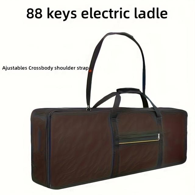 TEMU 1pz Borsa per Tastiera in Tessuto Oxford Resistente per 88 Tasti - Imbottita, Protezione da e con Tracolla, per Musicisti