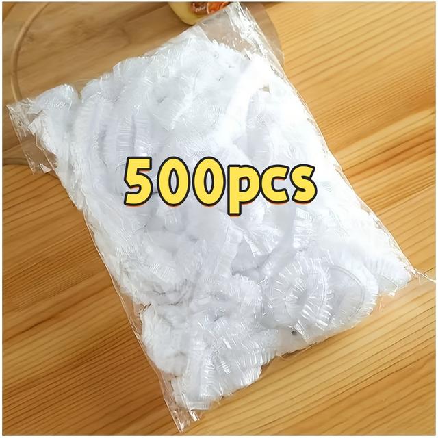 TEMU 500pcs Food-grade Freshness Plastic, Disposable Food Packaging, Fruit And Vegetable Wrap Film, Suitable For Kitchen, Picnic, Bbq - With Food