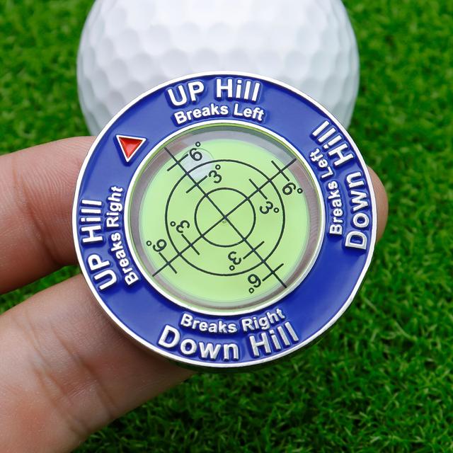 TEMU 1pc Professional Golf Green Reading Tool With Bubble Level - Precision Putting Aid, For , Ideal Golf Gift, Blue, Golf Accessory, Golfing Equipment, Golfing Accessory