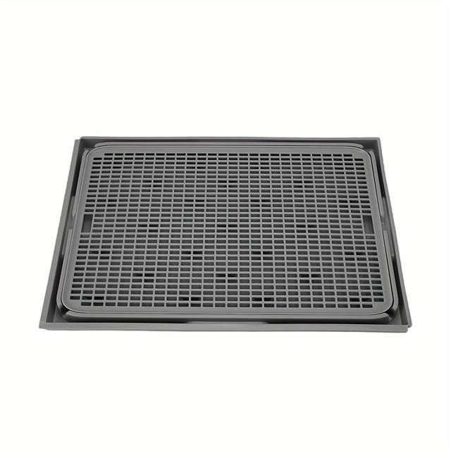 TEMU Kattenbak voor Konijnen en Kleine Huisdieren met Raster, Ontworpen om Omval te Voorkomen, Geschikt voor Cavia's, Eekhoorns en Katten, Inclusief een Trainingsbak voor Huisdieren in hun Kooien