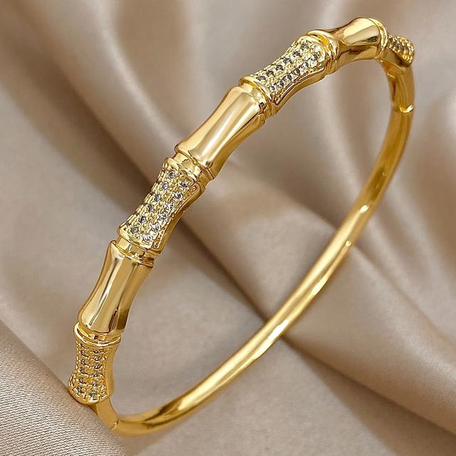 TEMU Ein elegantes Bambusblatt-Armband für Damen, perfekt für Weihnachten, Geburtstage oder alltägliche Partys