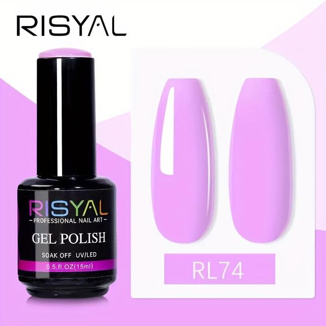TEMU 15ml RISYAL Gelnagellak - Romige Rijke Diepe Gellak Geschikt voor Handen & Voeten, Langdurig, Gellakkleur voor DIY /Pedicures, Professionele Nagelbenodigdheden