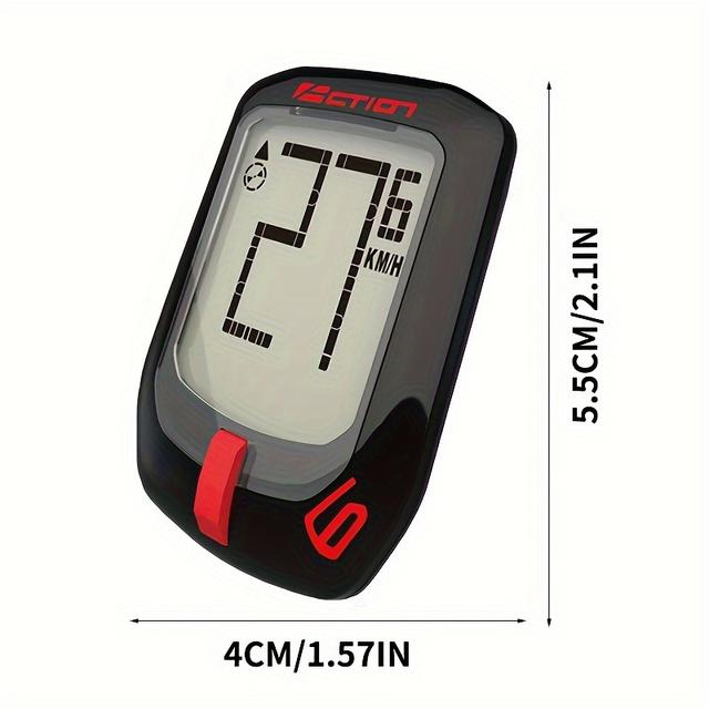 TEMU Versatile Wired Bicycle Speedometer Featuring An Lcd – Tracks Distance, Shows Time, Ideal For Cyclists