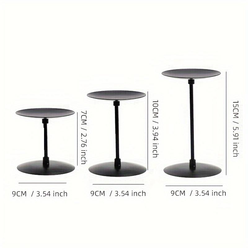 TEMU Metal Black Candlestick Set Christmas Home Decorations Romantic Dining Table Props