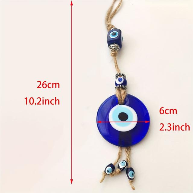 TEMU Colgante Azul Artesanal - Ojo , Protector, Ornamento Decorativo para Paredes y Coches, Idea de Regalo Única
