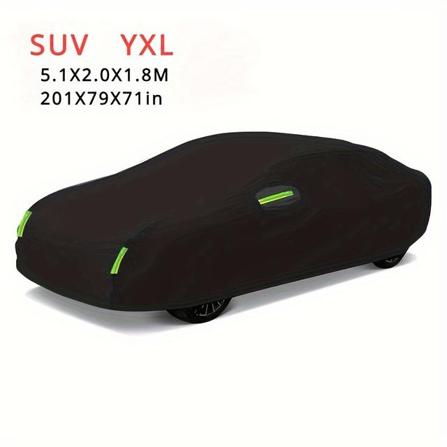 TEMU Black Oxford Cloth Car Cover Q0402