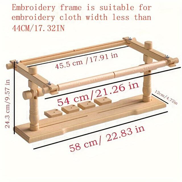 TEMU A Wood Multifunctional Adjustable Cross- Embroidery Frame