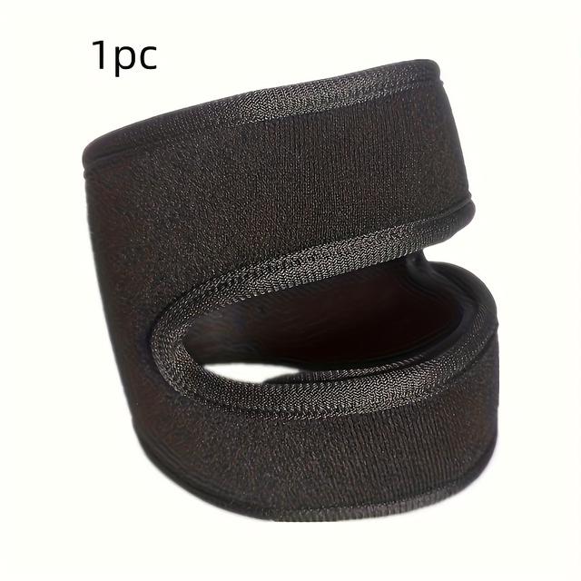 TEMU Black Dual Patella Support Brace For Knee Stability - Adjustable Compression Sleeve For Men And Women, Ideal For Basketball, Cycling, And Outdoor Sports