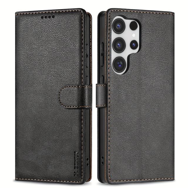 TEMU Telefontok: Műbőr tok Galaxy S25 S24 S23 S22 S21 Ultra S20 FE 5G-hez, kártyatartóval, kitámasztóval, flip fedéllel, telefon tárca táska