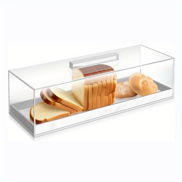 TEMU صينية كيك أكريليك مستطيلة مع غطاء شفاف، طبق كيك رخامي متعدد الاستخدامات بغطاء، حامل حلويات مناسب للحفلات المنزلية وحفلات الزفاف (الطعام غير مرفق)
