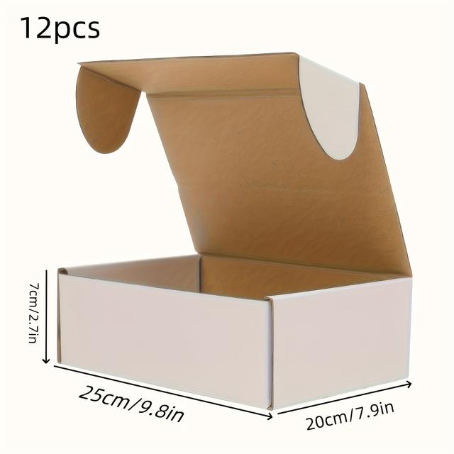 TEMU opzionali misuranti 12 x 9,8 x 7,9 x 2,7 pollici disponibili per spedizioni e imballaggio. Queste scatole ondulate adatte per imballaggi commerciali, regali e come Natale e Halloween.