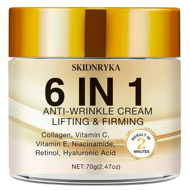 TEMU 6-in-1 Firming Face Cream, Containing Retinol, Hyaluronic Acid, Collagen And Nicotinamide, Skin Care, Make The Skin Look . Care, Firming Cream, Portable Design, For Mom