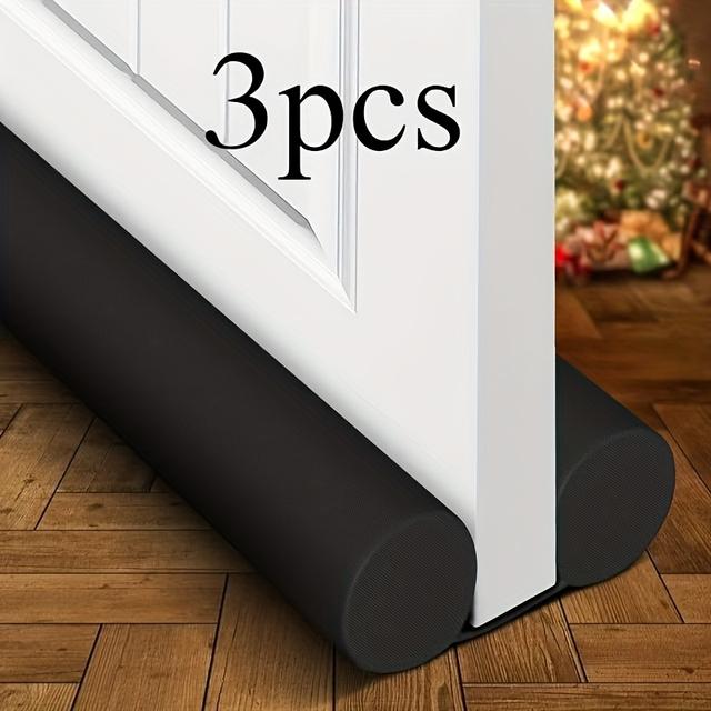 TEMU Sada 3 těsnicích lišt na dveře pro ochranu proti větru, vhodné pro spodní části dveří a okna, které zabraňují větru a dešti, nastavitelné dveřní zábrany
