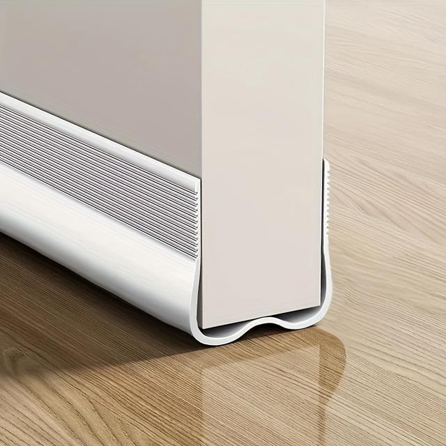 TEMU Junta de Flexible para Puertas PVC, Protector contra Corrientes y Ventilación, Juego de Cierres para Ventanas y Puertas, Aislante Térmico