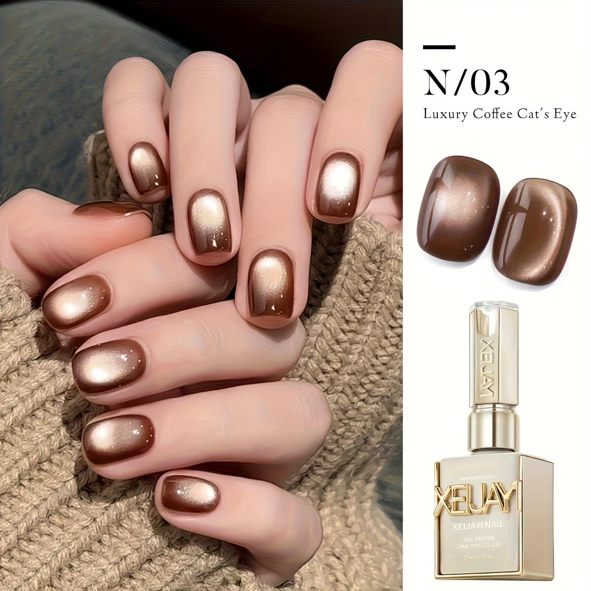 TEMU Cat Eye Nail Trends 2025 Holographic Nail Art 6 Colors 15ml Reflective Magnetic Nail Gel Soaking Led Gel Salon Female Nail Art Tools Gel