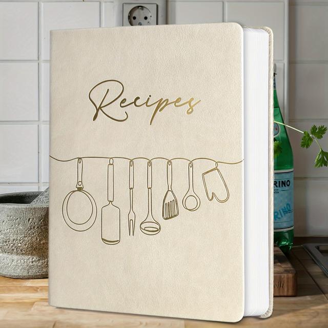 TEMU Blank Recipe Book: Your Personal Cookbook To Record 144 Recipes, Hardcover With Durable Pu Leather Cover, Recipe Book To Your Own Recipes Oat