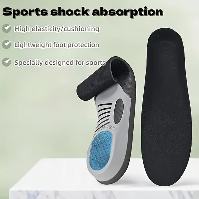 TEMU Single Pu Sports Insole | High Elasticity, Shock Absorption, Breathable, Dry, Curved Design, Designed For Sports