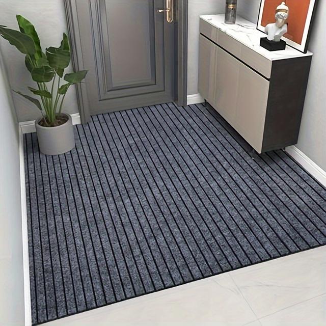 TEMU 1pc Of Long Mat (50 "* 80"/65 "* 120"/90 "* 165") Striped Entrance Door Mat, Suitable For Use In Doorways, Bedrooms, Kitchens, Living Rooms, And Bathrooms