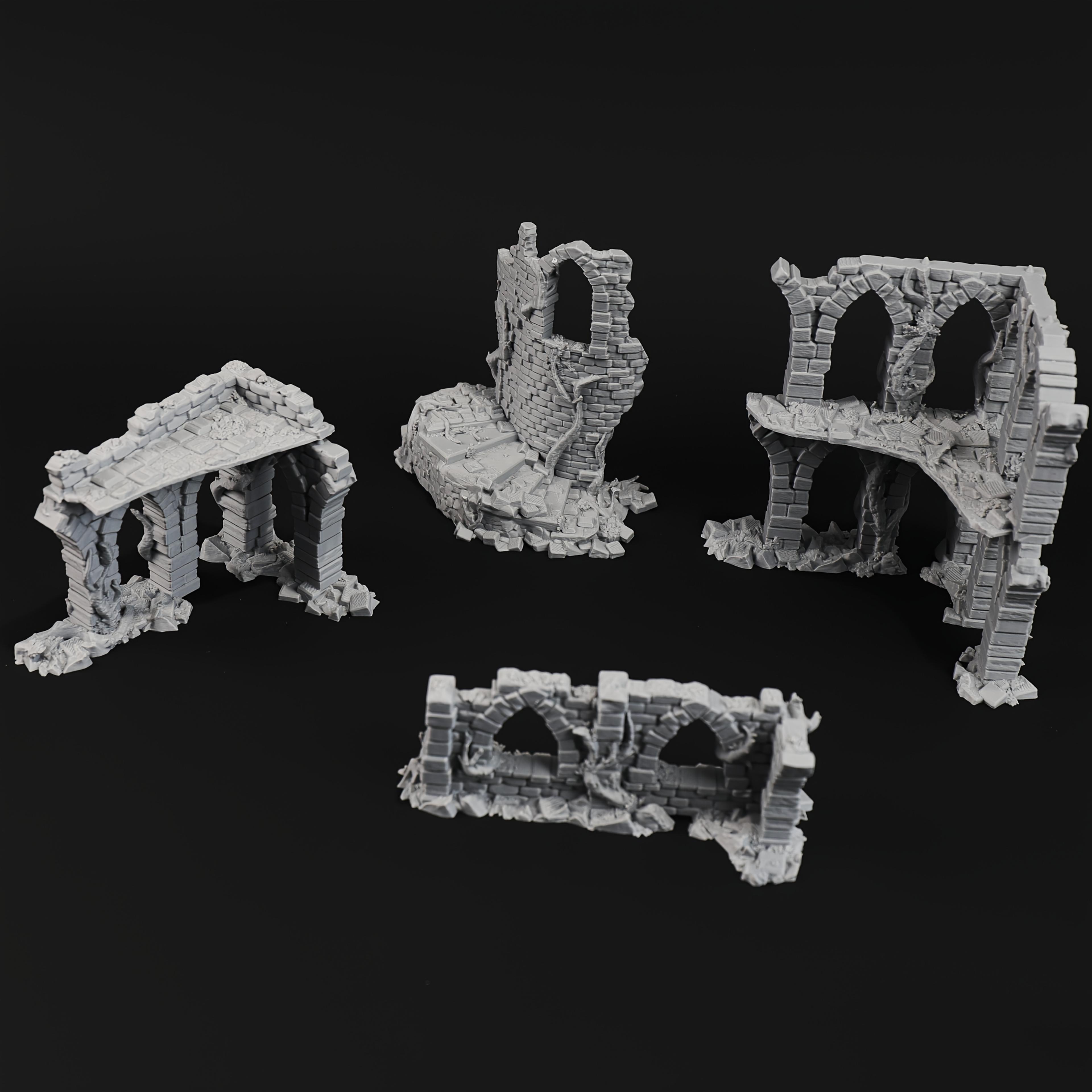 TEMU 28mm Modular D&d Building Rpg Terrain Set | Post Apocalyptic & Fantasy Setting Accessories | Ttrpg Tabletop Role Playing Board Games