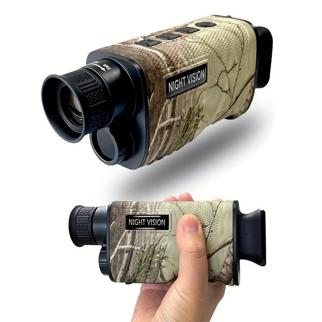 TEMU Camo Night Monocular - Usb Rechargeable, Abs Material For Hunting & Fishing
