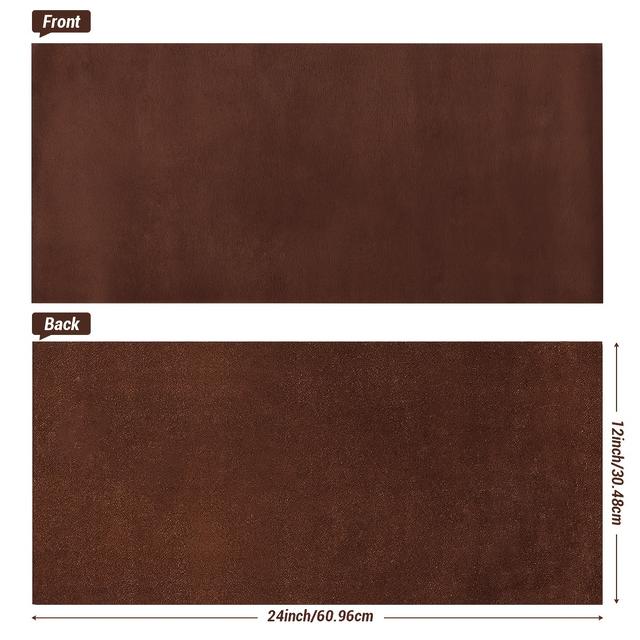 TEMU Genuine -grain Oil-tanned Leather In Dark Brown, Measuring 1.8-2.1 Mm Thick, Perfect For Crafting Tools, Sewing Wallets, And Making Earrings