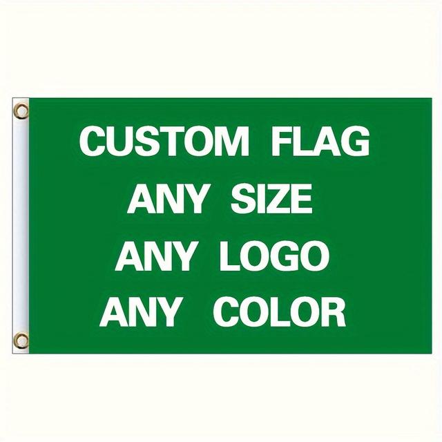 TEMU Custom Polyester Flags - Multiple Sizes - Festive Indoor/outdoor Hanging Banners