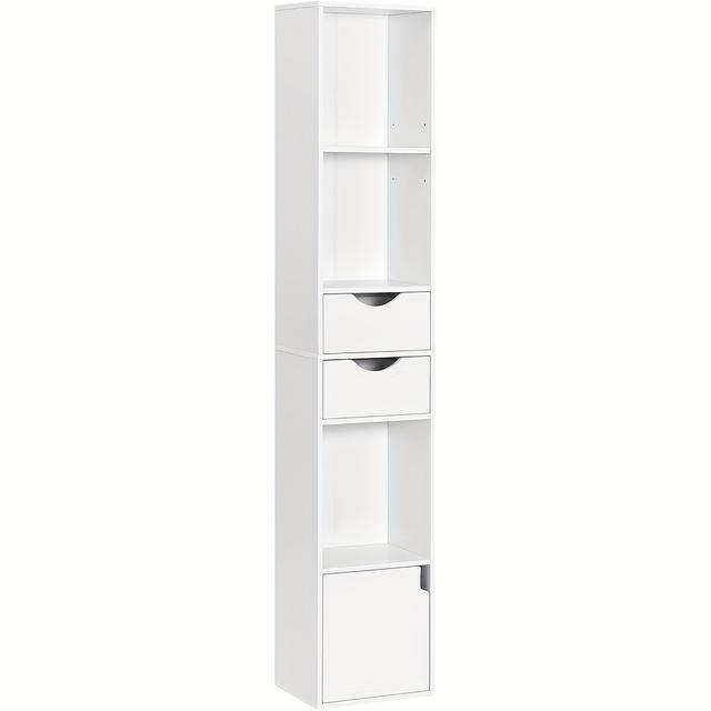 TEMU 1pc Bookcase With Drawer Vertical Shelf With Door Shelf, Office Shelf, Living Room, Bedroom Storage Shelf, 30 X 158 X 24 Cm