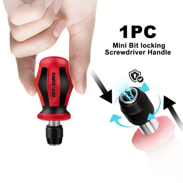 TEMU 1/3/12/14개 GEINXURN S2 스틸 미니 비트 드라이버 핸들 세트, 육각 헤드, 다색, 드라이버 비트 포함, 조립 불필요