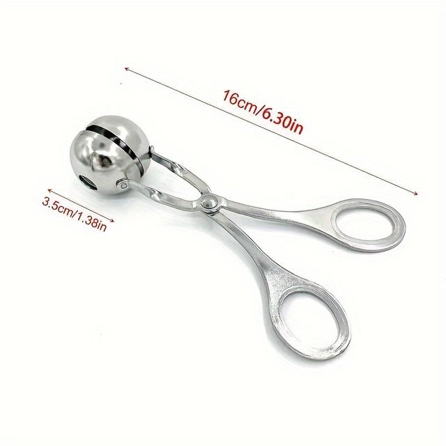TEMU 1 unidade, Molde para Bolas de Alcatra para Antiaderente, para Bolas de Alcatra em Aço Inoxidável com Cabo Extensível - Perfeito para Restaurantes, Utensílios de Cozinha e Utensílios de Servir