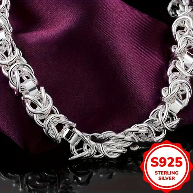 TEMU 우아한 실버 여성용 팔찌 - 빈티지 스타일 펜던트 및 안전 잠금장치, 다용도 일상 액세서리, 데이 선물, 휴일 액세서리,여성스러운 디자인,정교한 장인 정신