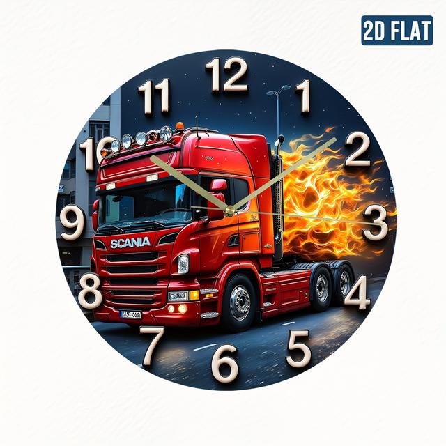 TEMU 2d Flat Theme Silent Acrylic Wall Clock - , Ideal For Kitchen, Bedroom, Office Decor - No Ticking, Battery Operated (aa Not Included) - Perfect Mother's Day And 's Day Gift For Holiday