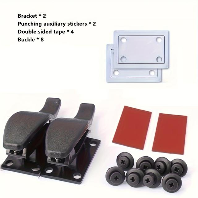 TEMU 2 Piezas Gancho Multifunción, Clip para Almacenar Paraguas, Gancho para Respaldo de Asiento, Soporte Multiusos para Paraguas en Maletero, Clip de Montaje para Vehículo