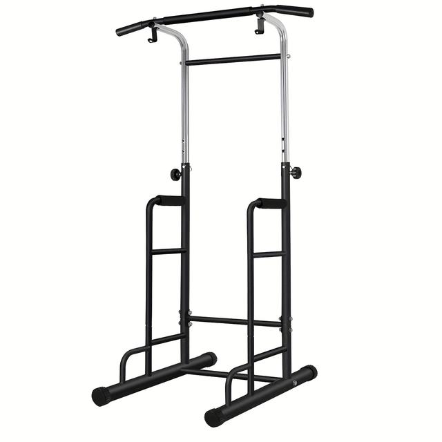 TEMU KERDOMの懸垂用ラウンドチューブ、パワータワーの筋力トレーニング器具、懸垂とディップのステーション、家庭用ジムの補助トレーナー、多機能の家庭用ジム筋力トレーニング器具、フィットネス機器、耐荷重130kg
