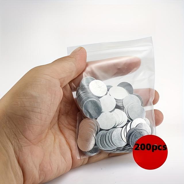 TEMU 200pcs Of Slim Circular Plates - 15mm In Diameter, Durable For Planning Boards, Crafts, Tasks, And Organization - , Reusable, And User-friendly