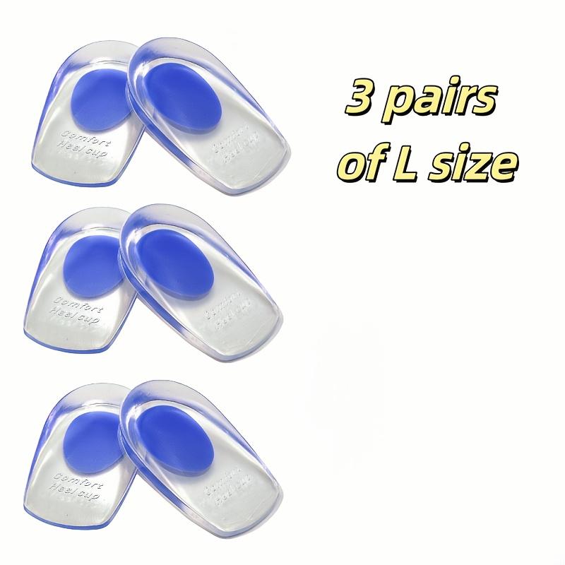 TEMU 3 de Almohadillas para Talón, Cuentas de Talón en Forma de U de Media Talla de PU, Almohadillas Deportivas de GEL Transparentes para Absorción de Impactos, Cómodas para Estar de Pie Largas Horas