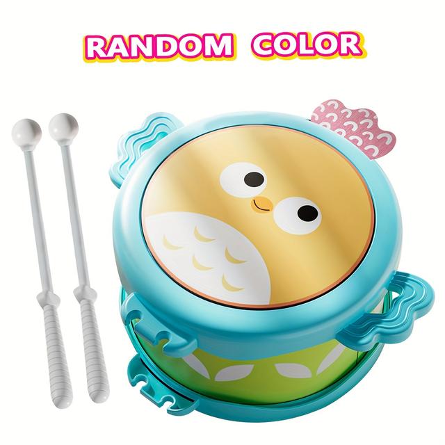 TEMU Owl Double-sided Drum, Musical Instruments For Young, Enhance Limb Coordination And Balance Skills, Brain Development And Hand Skills, Gifts For Christmas And Halloween