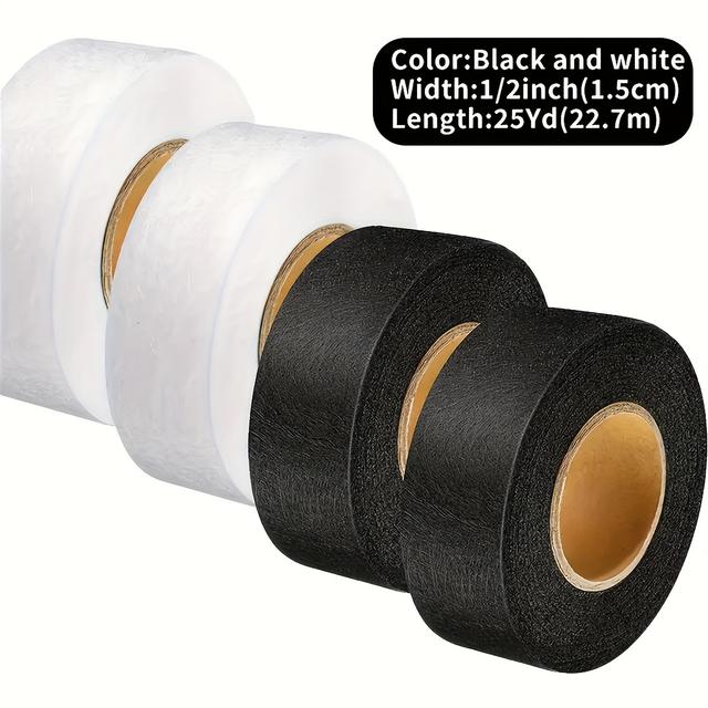 TEMU 4 Role Žehlicího Lepicího Pásku pro Lemování Tkanin Lepicí Páska Wonder Web pro Lemování Kalhot